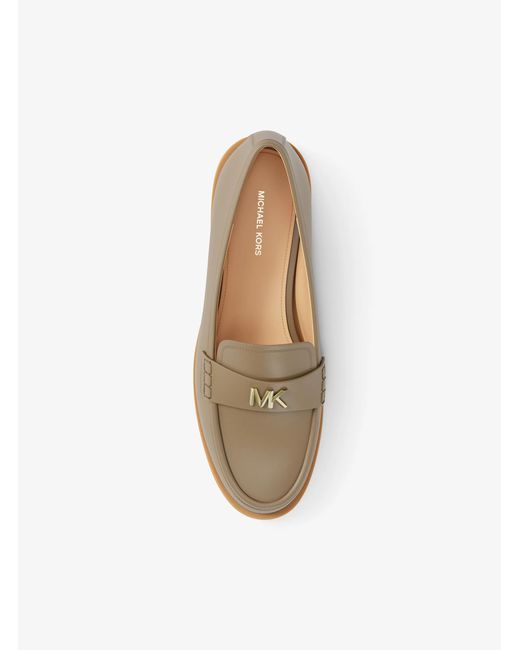 MICHAEL Michael Kors Natural Mk Lex Leather Loafer