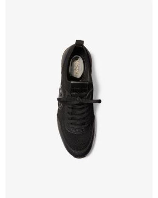 Michael Kors Black Jenkins Stretch Knit Trainer