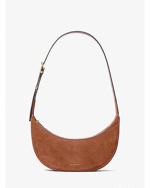 MICHAEL Michael Kors White Avra Medium Convertible Sling Crossbody (Camel) Cross Body Handbags