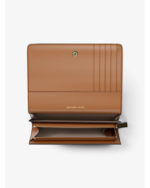 MICHAEL Michael Kors Brown Mk Jet Set Large Signature Logo Wallet