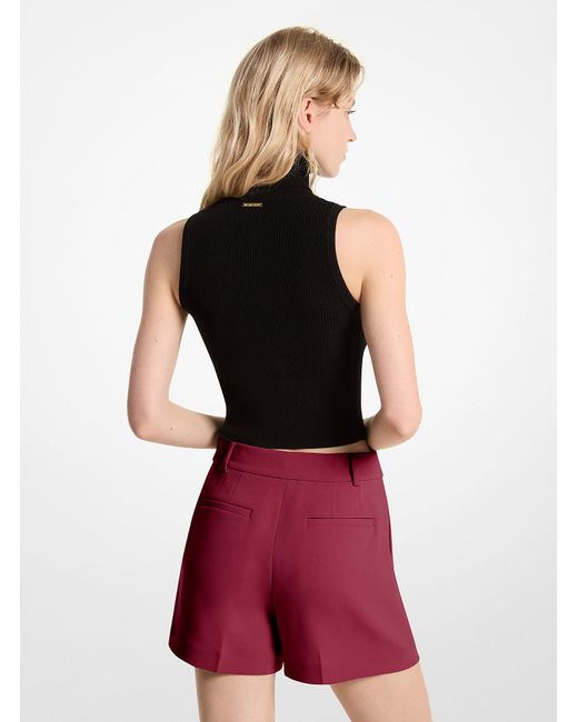 Mkpantalón Corto Plisado De Crepé MICHAEL Michael Kors de color Red