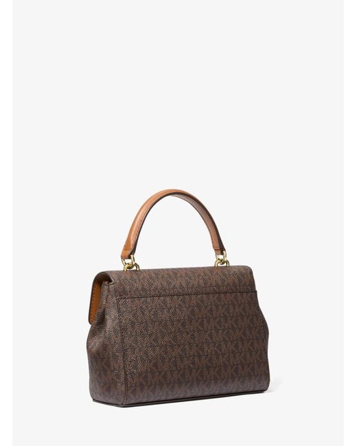 MICHAEL Michael Kors Brown Mk Ava Extra-Small Signature Logo Crossbody Bag