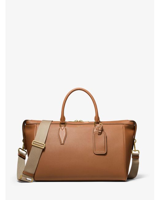 Michael Kors Mkc X 007 Bond Leather Duffel Bag in Brown Lyst
