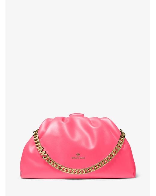 Pochette Nola extra-large in similpelle di Michael Kors in Pink