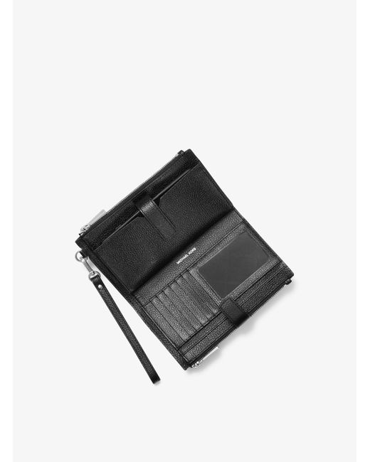 Michael Kors Black Smartphone-Brieftasche Adele Aus Gekrispeltem Leder