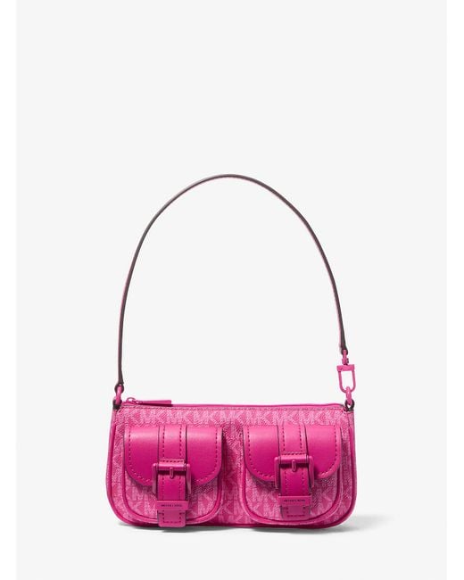 MICHAEL Michael Kors Mk Zoe Small Signature Logo Convertible