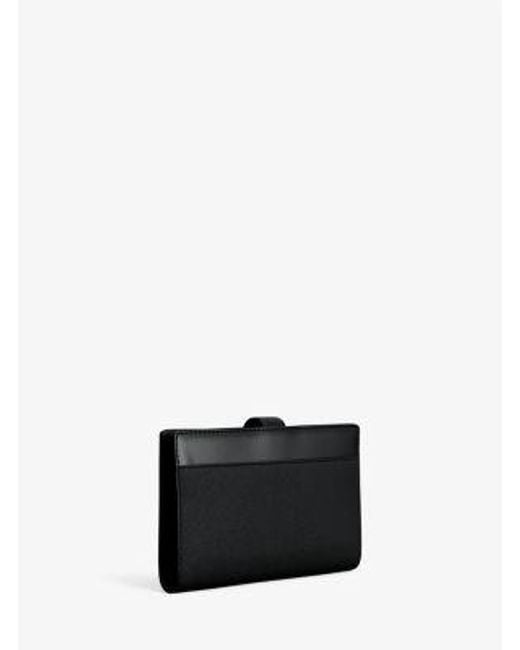 Michael Kors White Greenwich Medium Saffiano Leather Wallet
