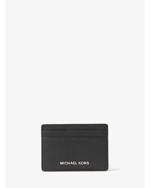 Michael Kors White Kartenetui Aus Gekrispeltem Leder