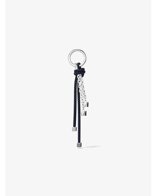 MICHAEL Michael Kors White Mk-Tone And Speckled Cord Bag Charm