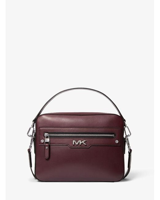 Michael Kors Purple Varick Leather Camera Bag for men