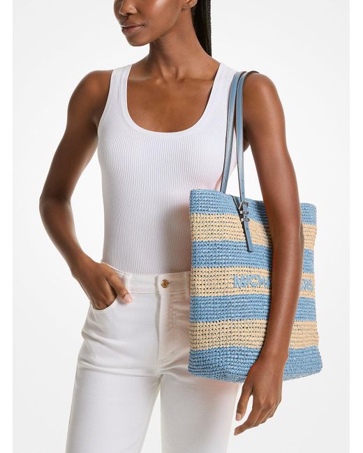 Mk Borsa Tote Quinn Grande di Michael Kors in Blue