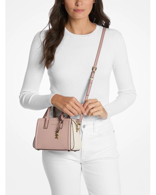 MICHAEL Michael Kors Natural Mk Laila Extra-Small Pebbled Leather Crossbody Bag
