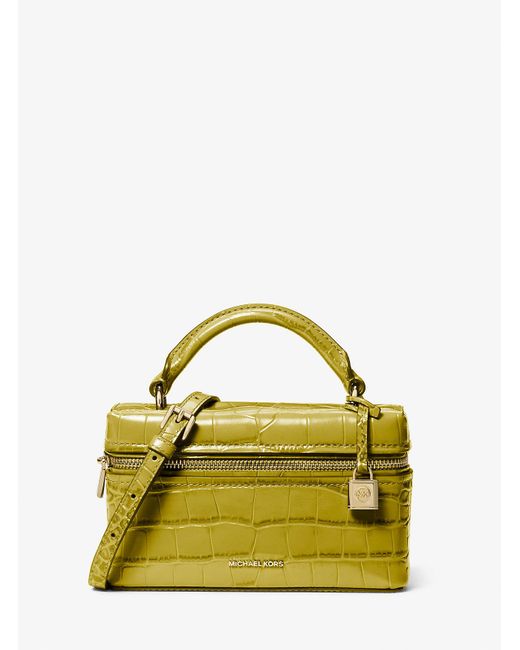 MICHAEL Michael Kors Yellow Jana Extra Small Top Handle Crossbody Bag