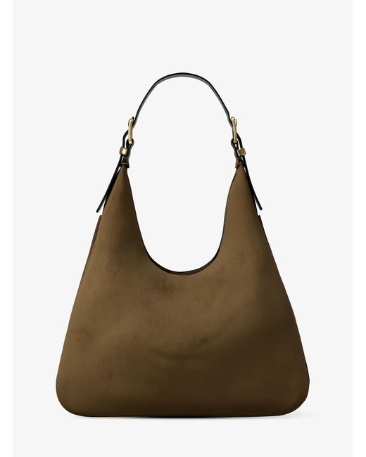 MICHAEL Michael Kors Green Mk Nolita Large Nubuck Hobo Shoulder Bag
