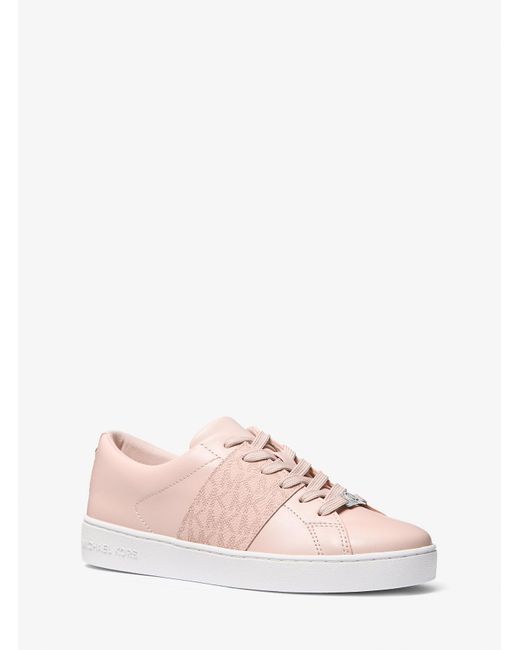 Mk Sneaker Keaton Con Righe E Stampa Logo di MICHAEL Michael Kors in Pink