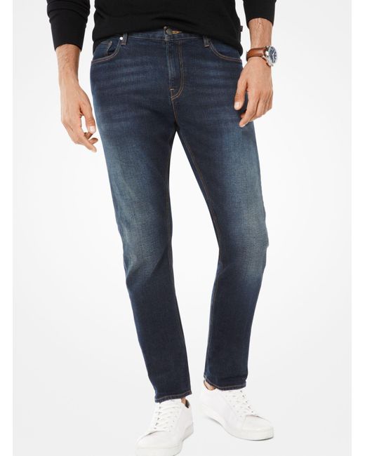 Michael Kors Parker Slim-fit Selvedge Jeans in Blue for Men | Lyst