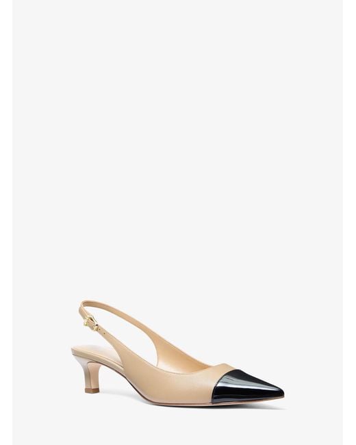 MICHAEL Michael Kors Natural Mk Amara Leather Slingback Pump