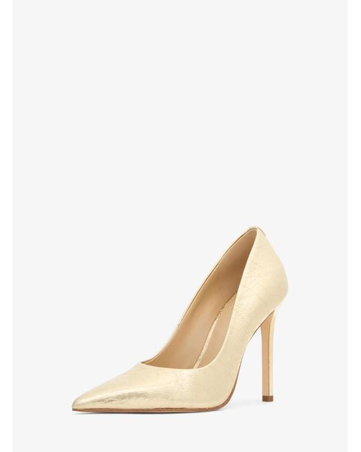 MICHAEL Michael Kors Natural Mk Elyse Crackled Metallic Leather Pump