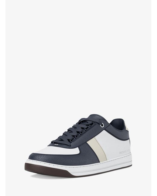 Michael Kors Blue Mk Brady Color-Block Leather Trainers for men