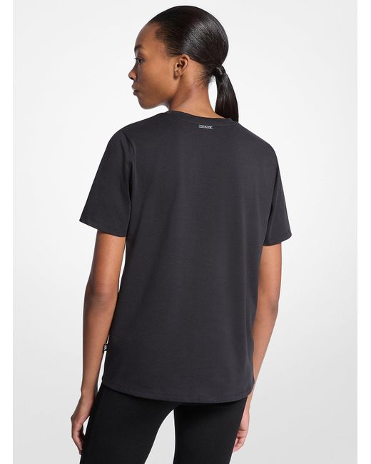 Mkcamiseta De Punto Liso De Algodón Con Adorno De Logotipo MICHAEL Michael Kors de color Blue