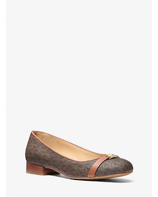 michael kors city logo ballet flat
