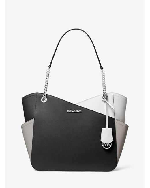 Michael Kors Jet Set Large Color-block Saffiano Leather Tote Bag in