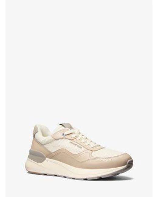 Michael Kors Natural Mk Trevor Mixed-Media Trainer for men