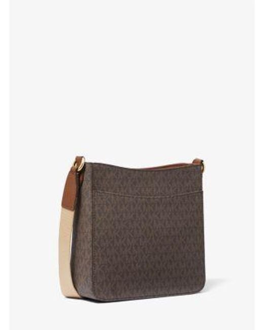 Michael Kors Brown Jet Set Travel Small Signature Logo Messenger Bag