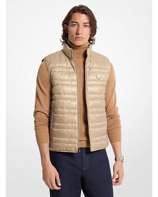 Michael Kors Mk Reversible Quilted Vest in Blue for Men Lyst UK