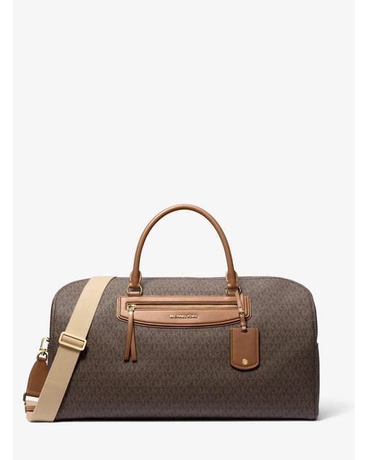MICHAEL Michael Kors Brown Mk Jet Set Travel Extra-Large Signature Logo Weekender Bag