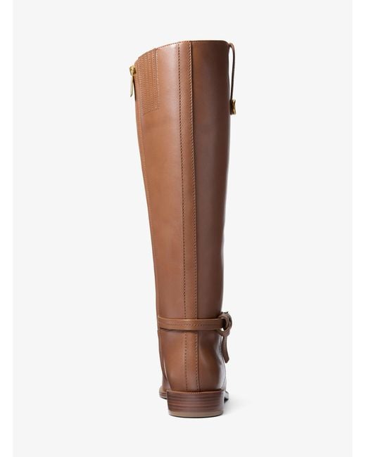 MICHAEL Michael Kors Brown Mk Beverly Leather Riding Boot