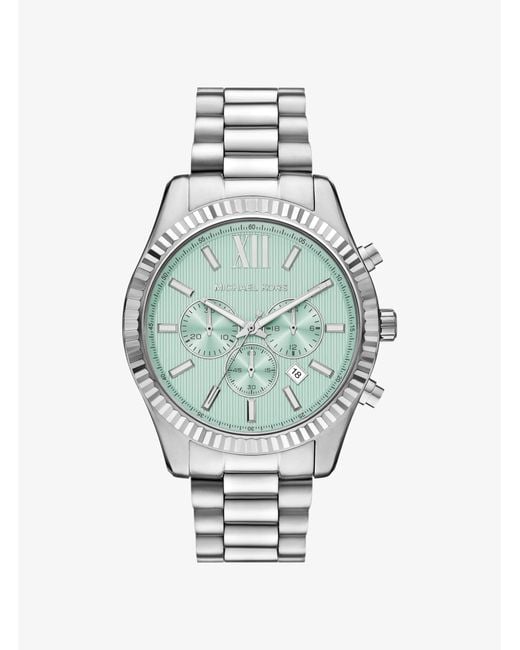 Michael Kors Metallic Mk Oversized Lexington-Tone Watch for men
