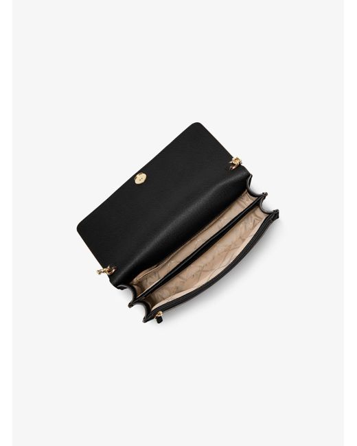 Michael Kors Black Daniela Large Saffiano Leather Crossbody Bag