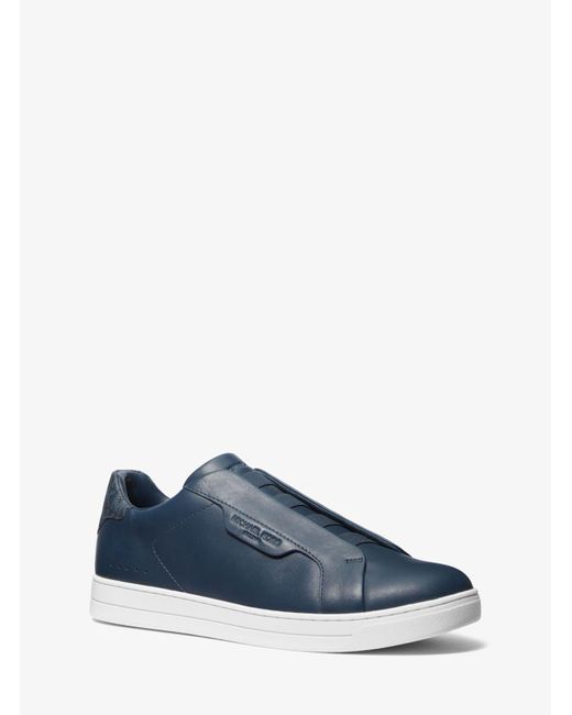 Michael Kors Blue Keating Leather Slip-on Sneaker for men