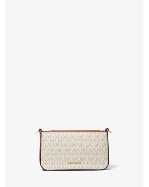 Michael Kors Natural Bryant Small Signature Logo Convertible Pochette