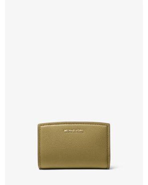 MICHAEL Michael Kors Green Mk Bryant Medium Pebbled Leather Wallet