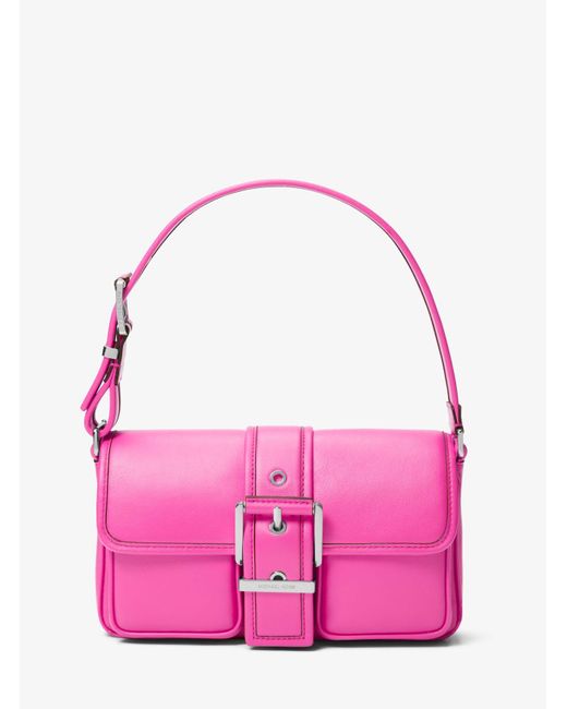 Borsa a spalla Colby media in pelle di Michael Kors in Pink