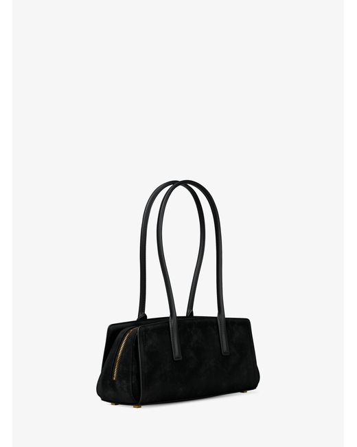 MICHAEL Michael Kors Black Mk Laila Small Suede Shoulder Bag