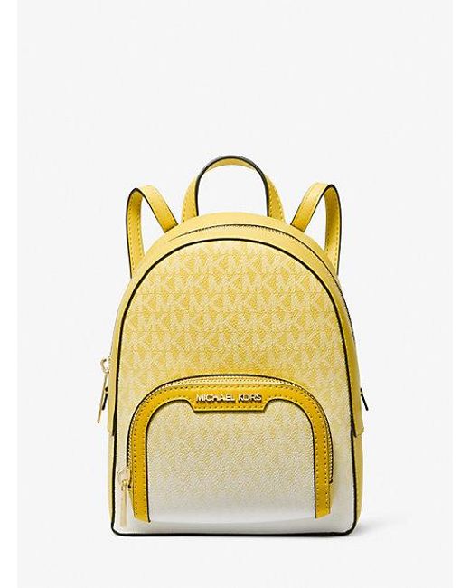 Michael Kors Yellow Jaycee Extra-small Ombré Logo Convertible Backpack