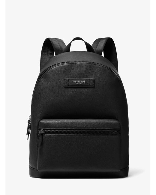 Michael Kors Black Pebbled Leather Backpack for men