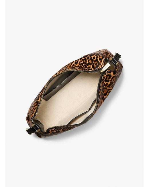 Mk Sac Porté Épaule Nolita De Taille Moyenne En Poil De Vachette À Imprimé Léopard Michael Kors en coloris Brown