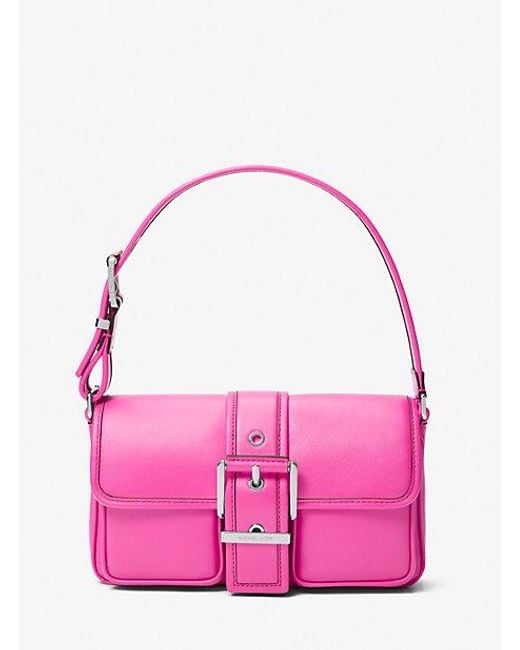Michael Kors Pink Colby Medium Leather Shoulder Bag