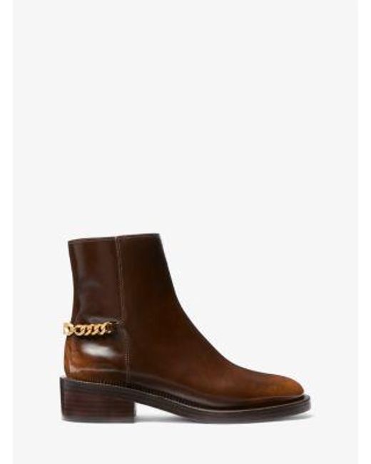 Michael Kors Brown Carlisle Burnished Leather Boot