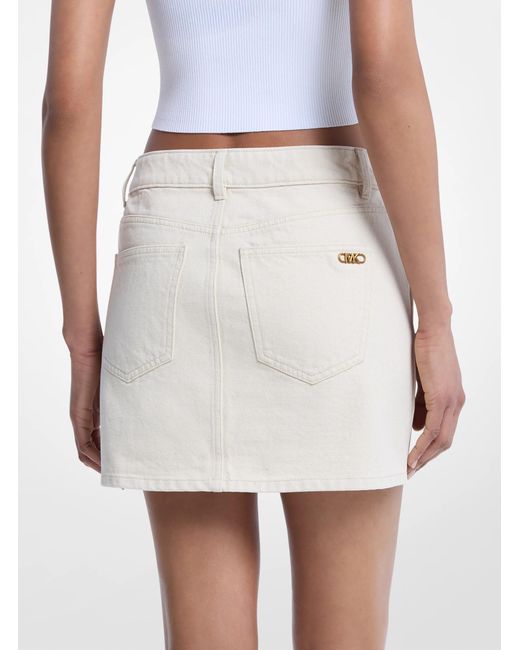 MICHAEL Michael Kors Natural Denim Mini Skirt