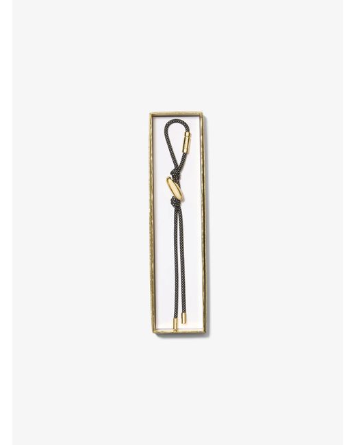 MICHAEL Michael Kors White Mk Initial-Tone And Speckled Cord Bag Charm