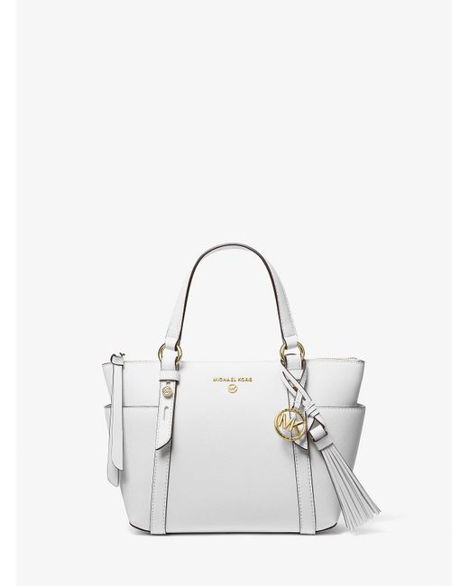 MICHAEL Michael Kors Natural Mk Sullivan Small Saffiano Leather Top-Zip Tote Bag