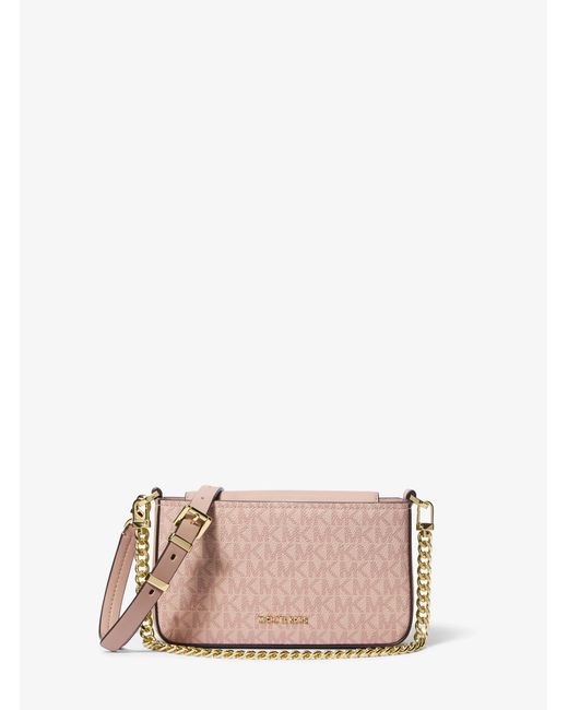 MICHAEL Michael Kors Pink Mk Bryant Small Signature Logo Convertible Pochette