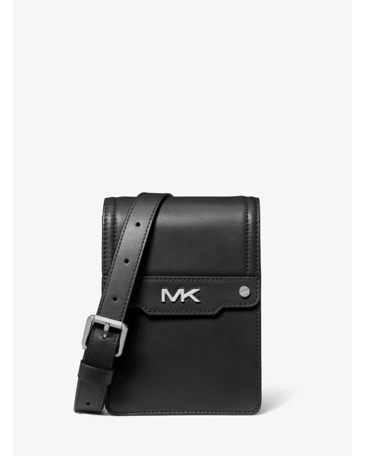 Michael Kors Smartphone-Umhängetasche Varick Aus Leder in Black für Herren