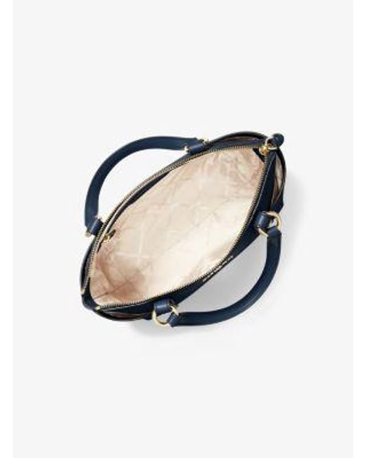 Michael Kors Blue Sullivan Small Saffiano Leather Top-zip Tote Bag