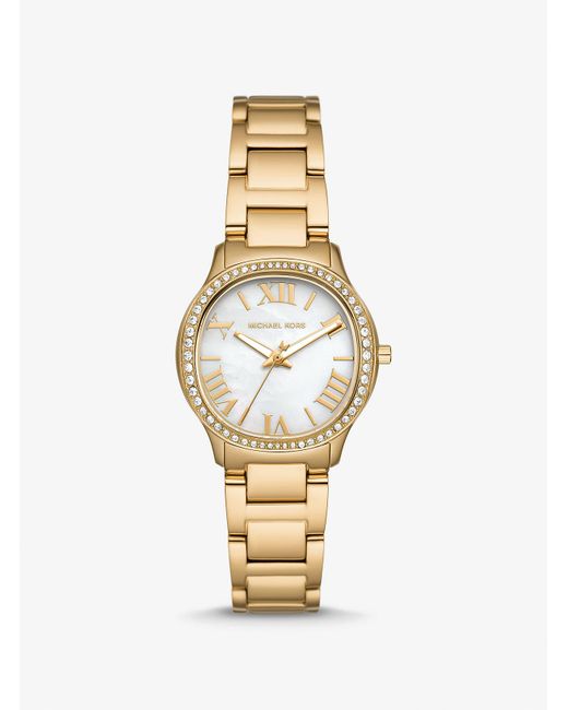 Mkreloj Sage Mini En Tono Con Incrustaciones Michael Kors de color Metallic